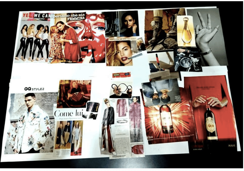 A collection of magazines and pictures on a table showing the 4 basic steps.