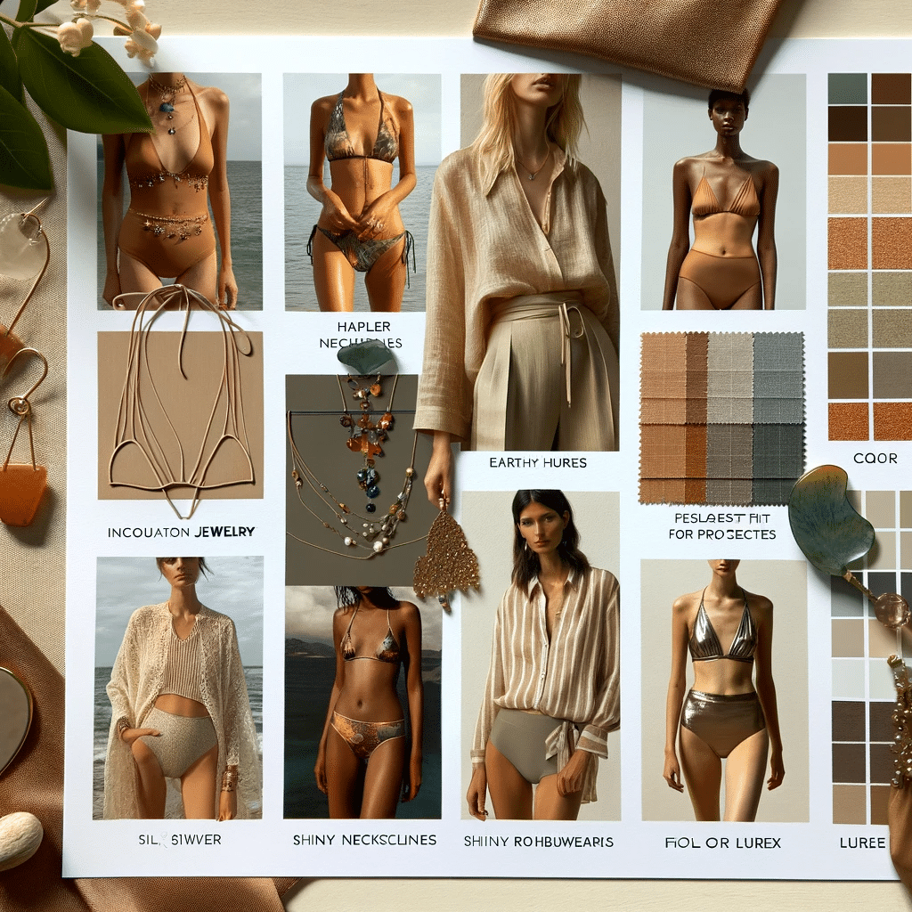 A palette of colours for women's swimwear.