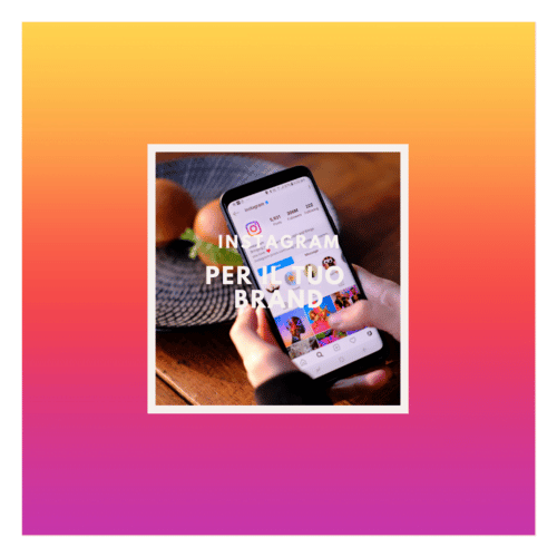 A person holding a mobile phone displaying their personal brand on the company instagram.