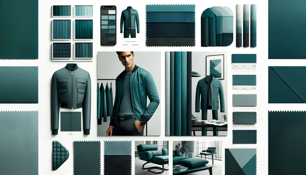 A fashion of teal colour palettes for men's clothing.
