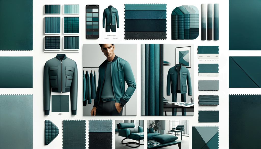 Une mode de palettes de couleurs sarcelles pour les vêtements masculins.