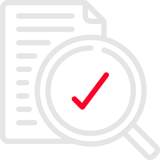 Una lupa aprobada por la oficina de estilo con un tick rojo para ayudarte a ser diseñador o convertirte en estilista.