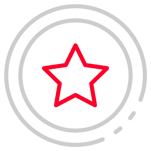 El sueño de un diseñador: una estrella roja en un círculo sobre fondo verde.
