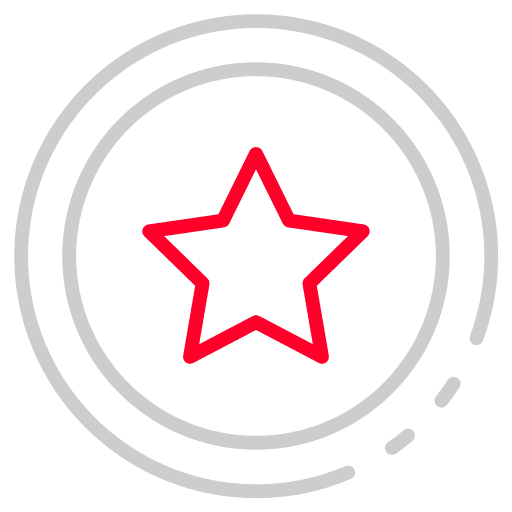 A designer's dream: a red star in a circle on a green background.