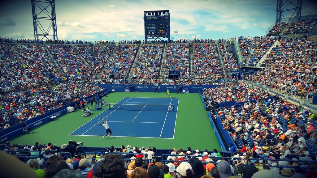 athletes, audience, competition