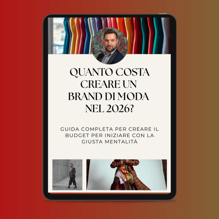 Auf einem Tablet wird der Artikel "Wie viel kostet es, 2026 eine Modemarke zu gründen?" mit Bildern eines Mannes, farbenfrohen Kleidern und zwei eindrucksvollen Modefotos angezeigt.