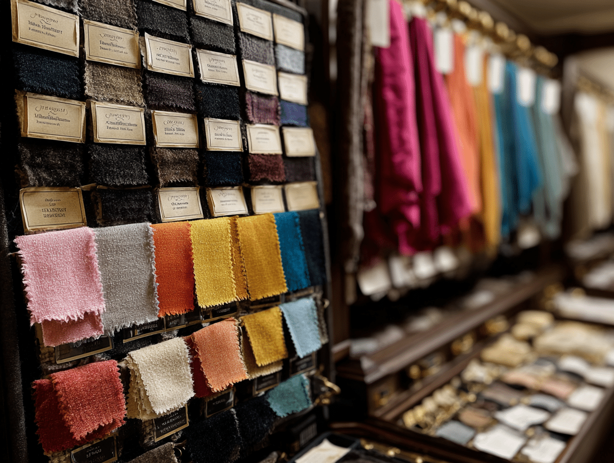 Costurera italiana trabajando en un taller de confección