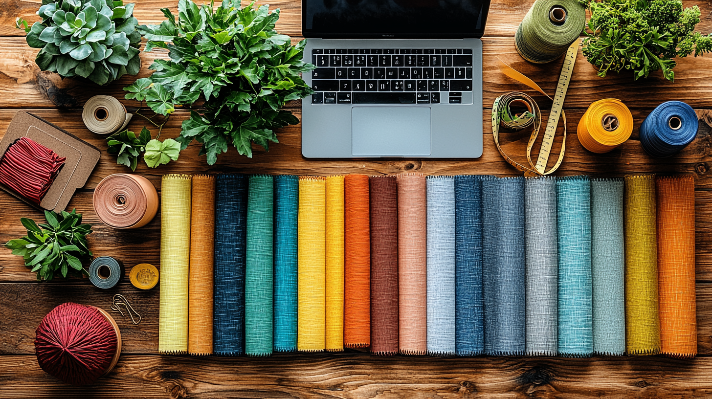 Fashion designer founder nel proprio atelier con la collezione del brand