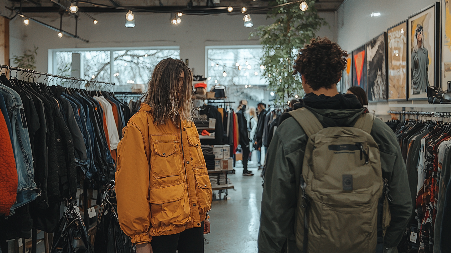 Pop-up shop temporaneo di un brand di moda emergente