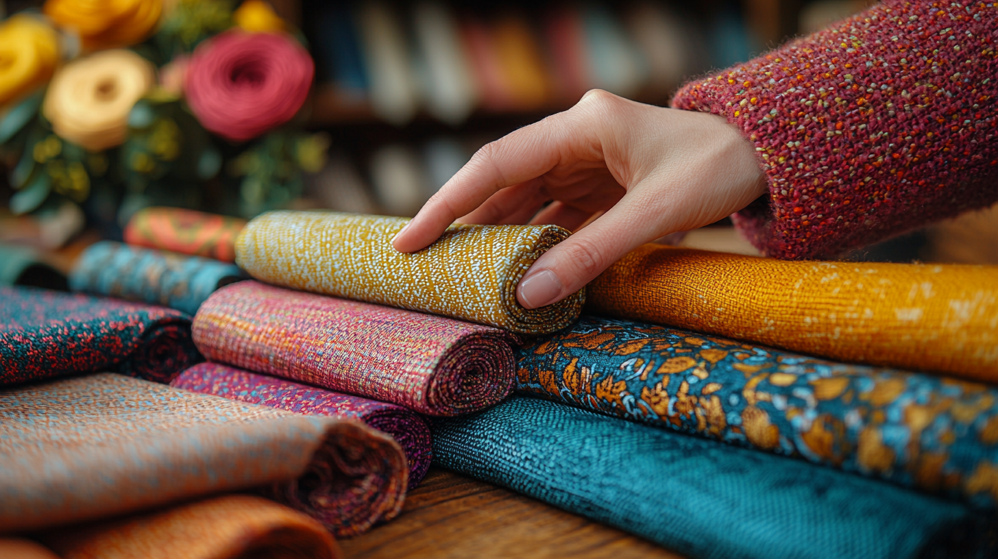 Selecting Italian fabrics for fashion brands: expert hands assessing the quality of materials